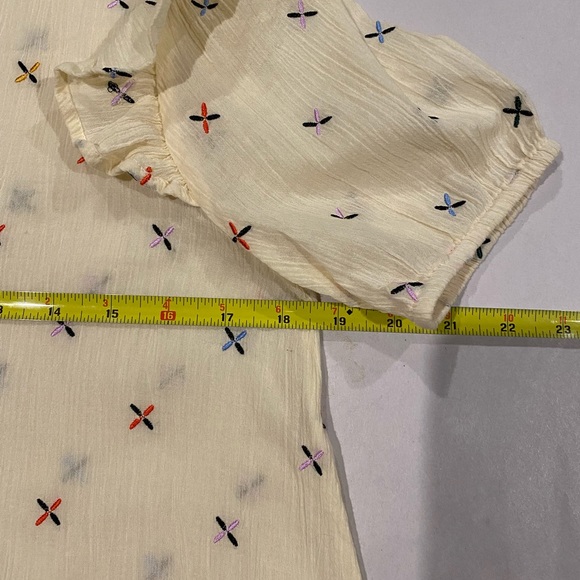 Madewell Embroidered ruffled top size S - Picture 7 of 9